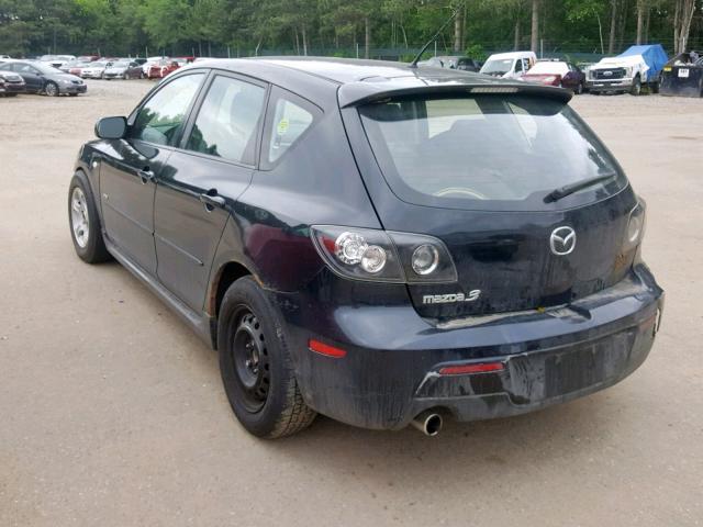 JM1BK343871733412 - 2007 MAZDA 3 HATCHBAC BLACK photo 3