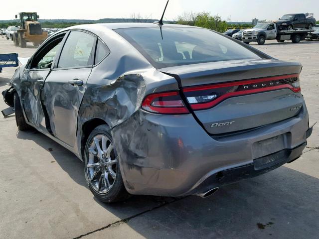 1C3CDFBA9DD117802 - 2013 DODGE DART SXT GRAY photo 3