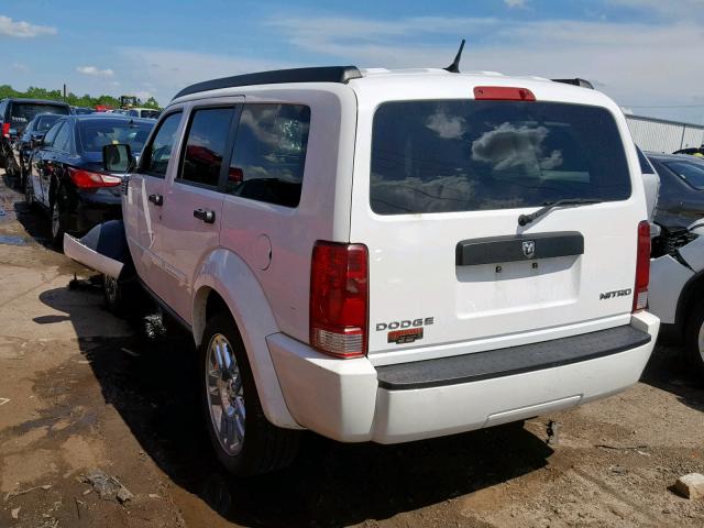 1D4PT4GK1BW599787 - 2011 DODGE NITRO HEAT WHITE photo 3