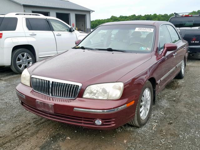 KMHFU45E24A354978 - 2004 HYUNDAI XG 350 BURGUNDY photo 2