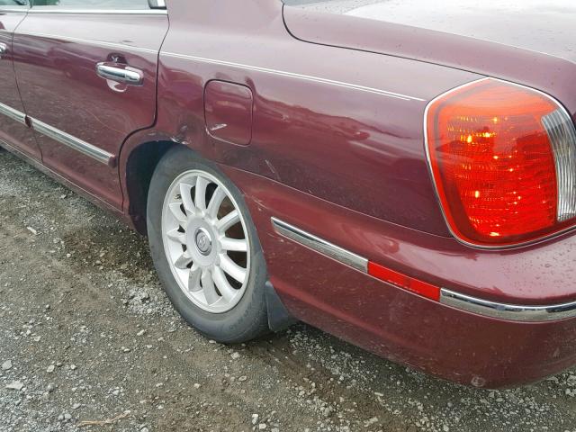 KMHFU45E24A354978 - 2004 HYUNDAI XG 350 BURGUNDY photo 9