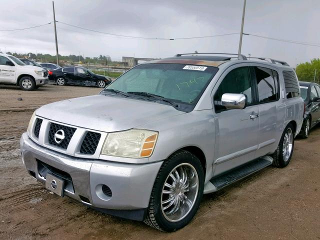 5N1AA08A04N728369 - 2004 NISSAN ARMADA SE SILVER photo 2