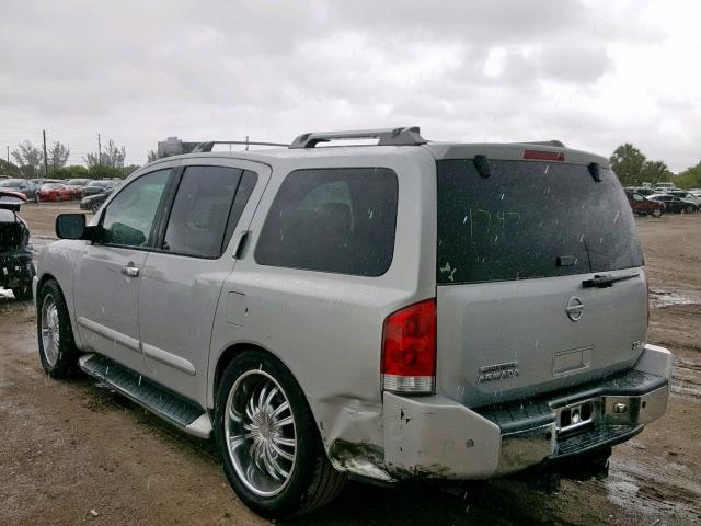 5N1AA08A04N728369 - 2004 NISSAN ARMADA SE SILVER photo 3