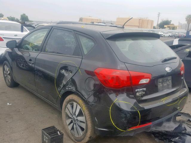 KNAFU5A22D5729392 - 2013 KIA FORTE EX BLACK photo 3