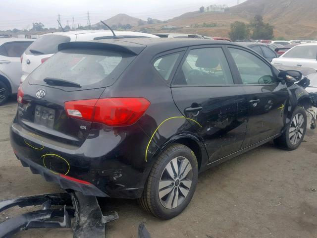 KNAFU5A22D5729392 - 2013 KIA FORTE EX BLACK photo 4