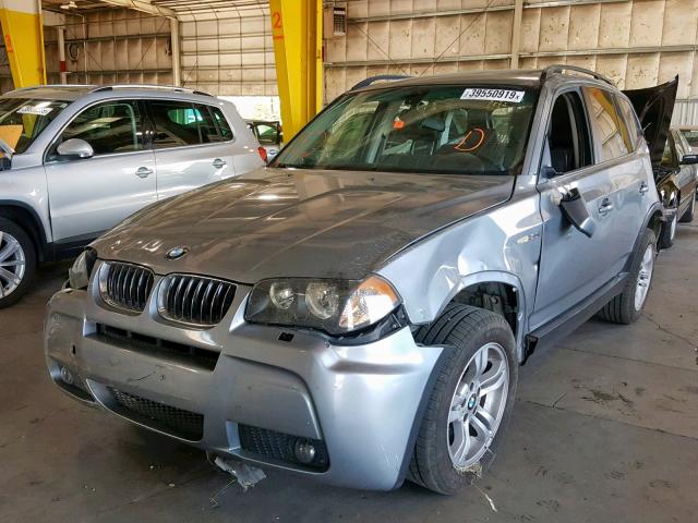 WBXPA93406WG82579 - 2006 BMW X3 3.0I GRAY photo 2