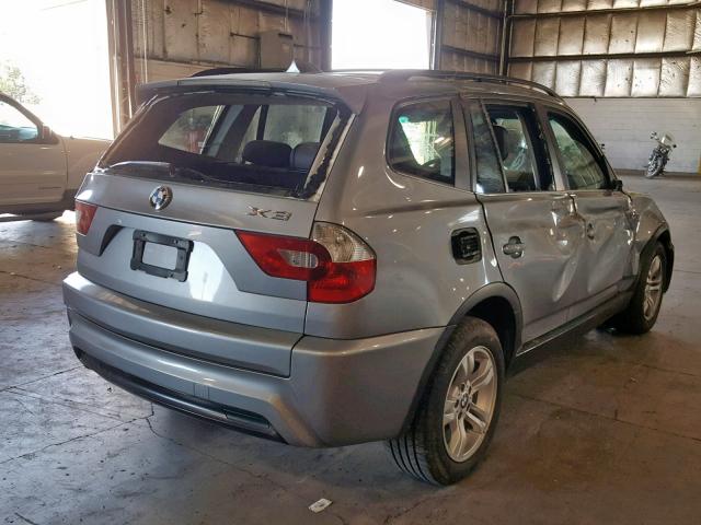 WBXPA93406WG82579 - 2006 BMW X3 3.0I GRAY photo 4