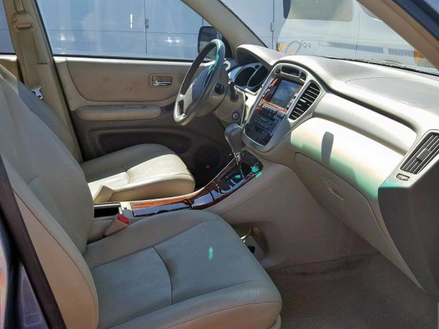 JTEDW21A260002050 - 2006 TOYOTA HIGHLANDER BLUE photo 5