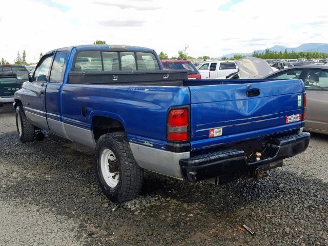 1B7KC23Z0TJ151604 - 1996 DODGE RAM 2500 BLUE photo 3