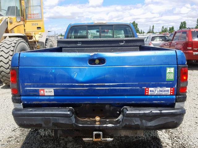 1B7KC23Z0TJ151604 - 1996 DODGE RAM 2500 BLUE photo 9