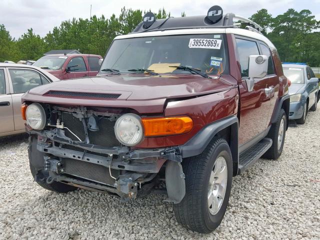 JTEZU11F28K005782 - 2008 TOYOTA FJ CRUISER MAROON photo 2