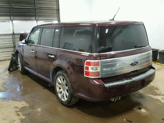 2FMGK5DCXBBD12995 - 2011 FORD FLEX LIMIT MAROON photo 3