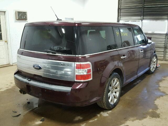 2FMGK5DCXBBD12995 - 2011 FORD FLEX LIMIT MAROON photo 4