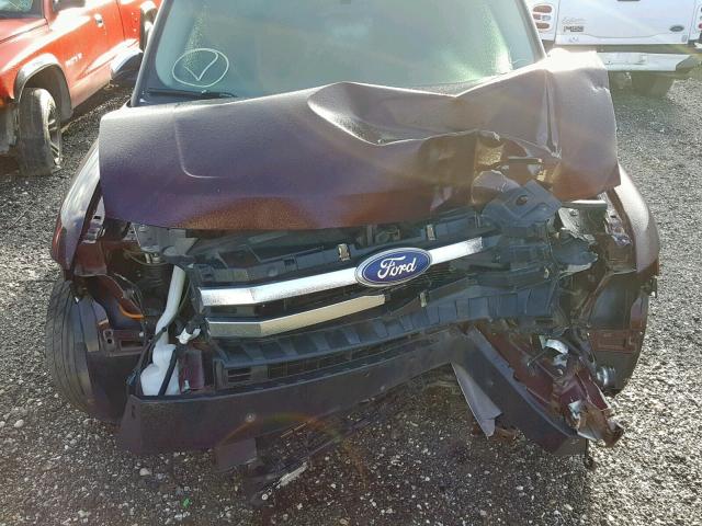 2FMGK5DCXBBD12995 - 2011 FORD FLEX LIMIT MAROON photo 7