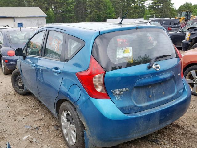 3N1CE2CP1EL407275 - 2014 NISSAN VERSA NOTE TEAL photo 3