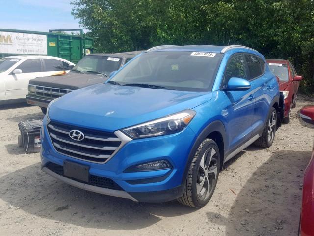 KM8J3CA27HU401932 - 2017 HYUNDAI TUCSON LIM BLUE photo 2