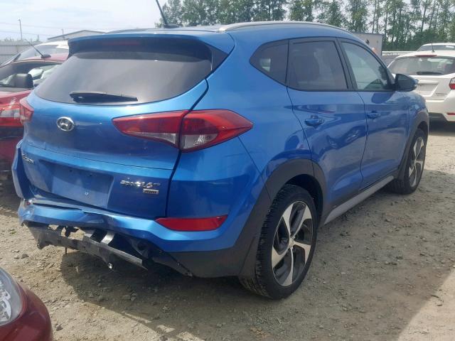 KM8J3CA27HU401932 - 2017 HYUNDAI TUCSON LIM BLUE photo 4