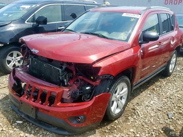 1J4NT1FB3BD138004 - 2011 JEEP COMPASS SP RED photo 2
