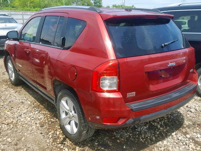 1J4NT1FB3BD138004 - 2011 JEEP COMPASS SP RED photo 3