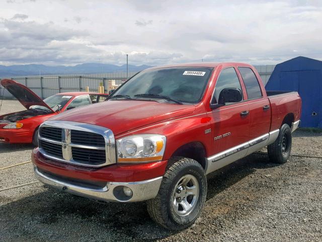 1D7HU18256S649881 - 2006 DODGE RAM 1500 S RED photo 2