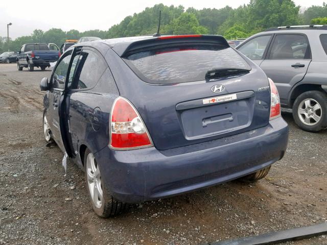 KMHCN36C69U125636 - 2009 HYUNDAI ACCENT SE BLUE photo 3