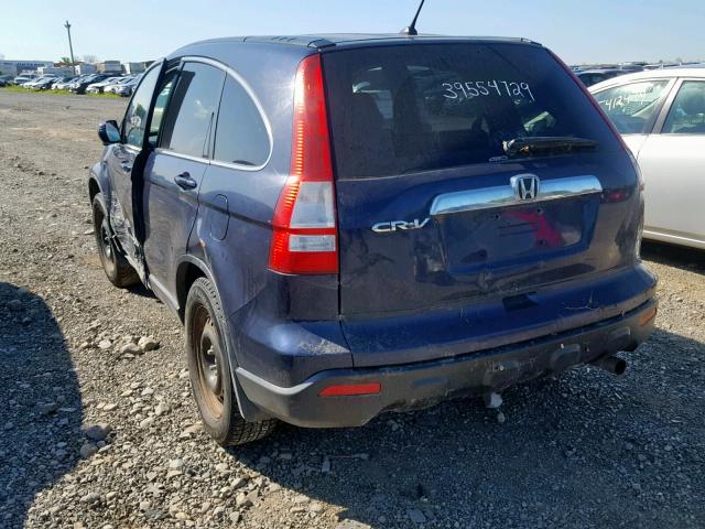 5J6RE48708L806118 - 2008 HONDA CR-V EXL BLUE photo 3