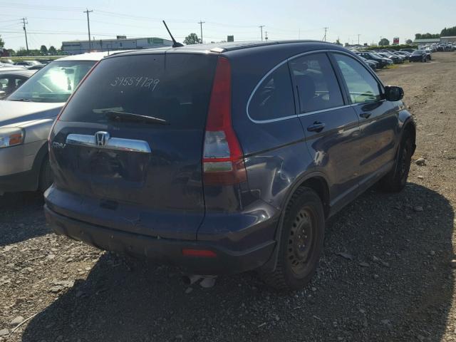 5J6RE48708L806118 - 2008 HONDA CR-V EXL BLUE photo 4