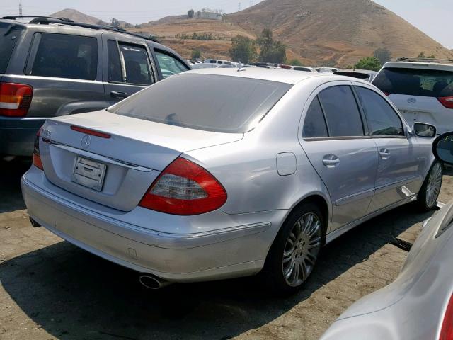 WDBUF56X58B228592 - 2008 MERCEDES-BENZ E 350 SILVER photo 4