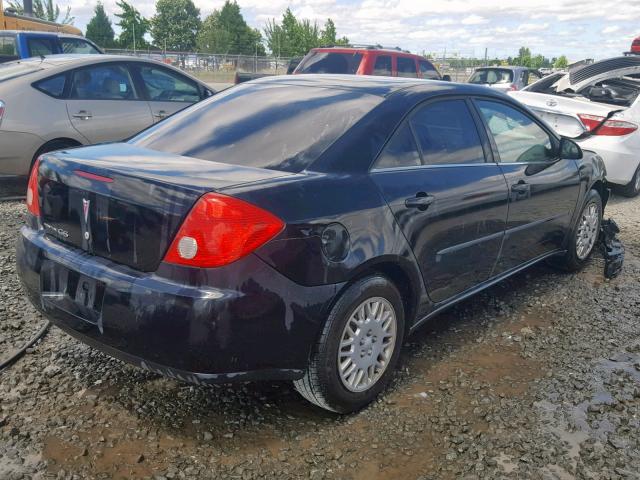 1G2ZF58B074213434 - 2007 PONTIAC G6 VALUE L BLACK photo 4