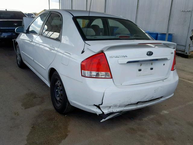 KNAFE122285584204 - 2008 KIA SPECTRA EX WHITE photo 3