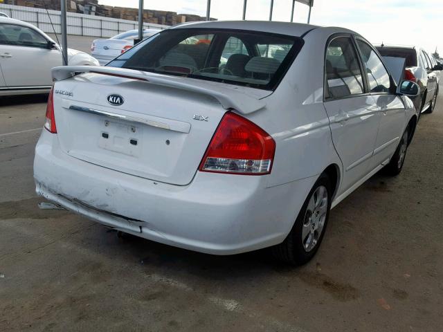 KNAFE122285584204 - 2008 KIA SPECTRA EX WHITE photo 4