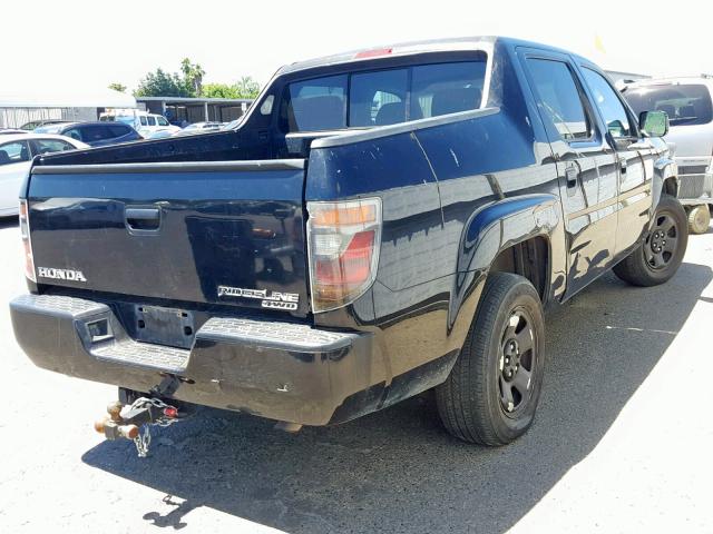 2HJYK16266H572749 - 2006 HONDA RIDGELINE BLACK photo 4