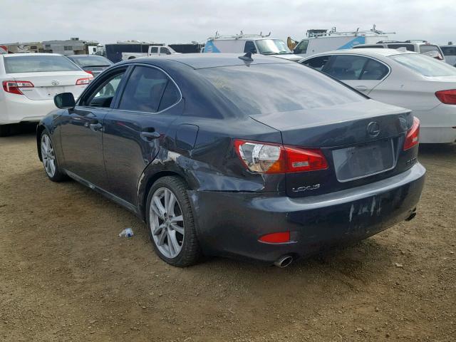 JTHBK262072028076 - 2007 LEXUS IS 250 GRAY photo 3