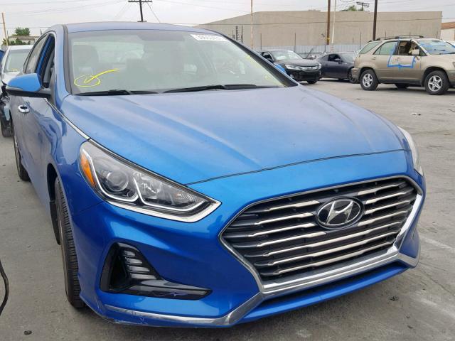 5NPE34AF4JH658934 - 2018 HYUNDAI SONATA SPO BLUE photo 1