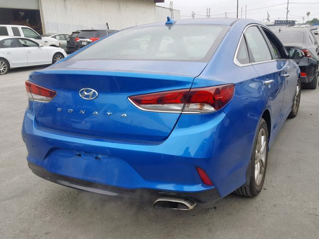 5NPE34AF4JH658934 - 2018 HYUNDAI SONATA SPO BLUE photo 4