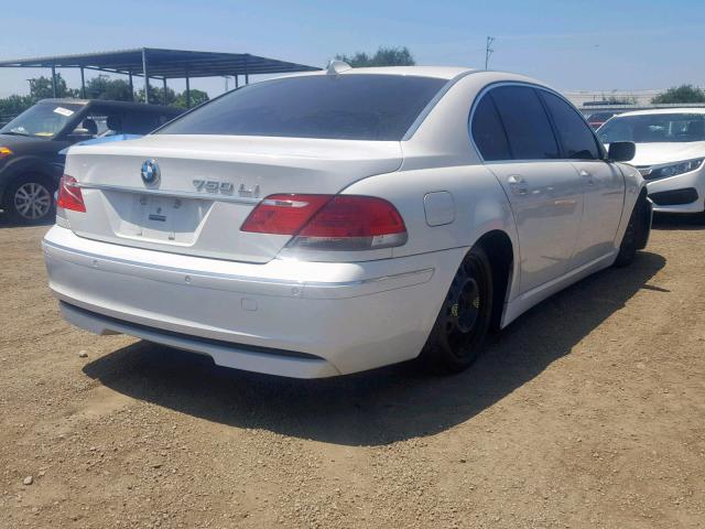 WBAHN83597DT68011 - 2007 BMW 750 WHITE photo 4