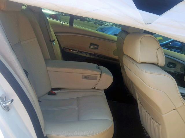 WBAHN83597DT68011 - 2007 BMW 750 WHITE photo 6