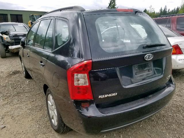 KNAFG526887207286 - 2008 KIA RONDO LX BLACK photo 3