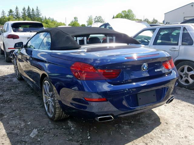 WBALZ3C59CDL71311 - 2012 BMW 650 I BLUE photo 3