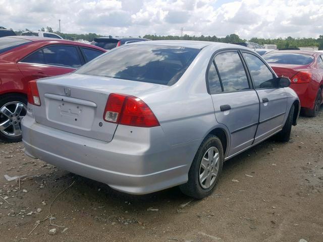 1HGES163X5L030024 - 2005 HONDA CIVIC DX V SILVER photo 4