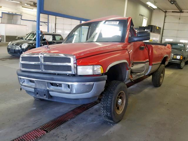 1B7KF26C3RS695645 - 1994 DODGE RAM 2500 RED photo 2