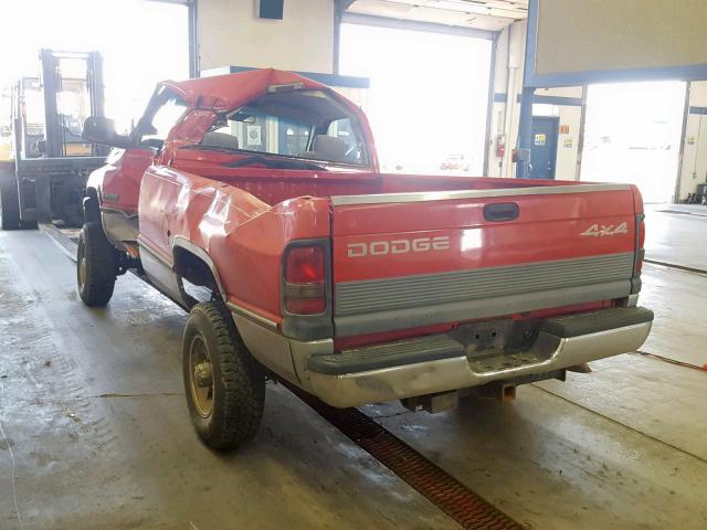 1B7KF26C3RS695645 - 1994 DODGE RAM 2500 RED photo 3