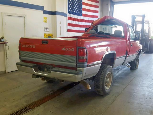 1B7KF26C3RS695645 - 1994 DODGE RAM 2500 RED photo 4