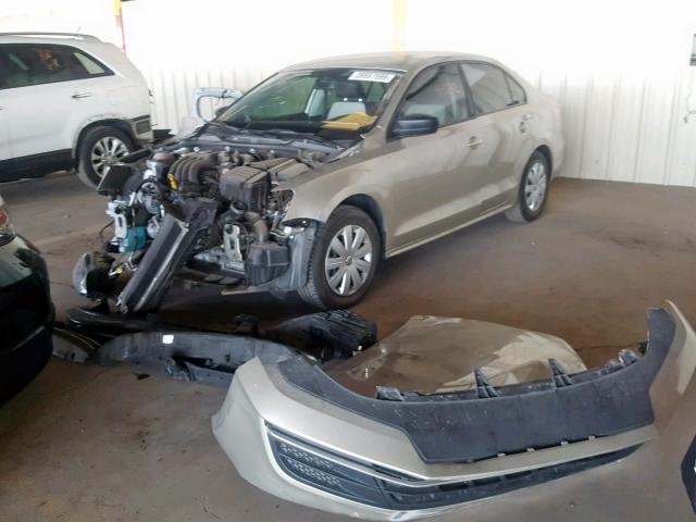 3VW2K7AJ2FM328638 - 2015 VOLKSWAGEN JETTA BASE TAN photo 2