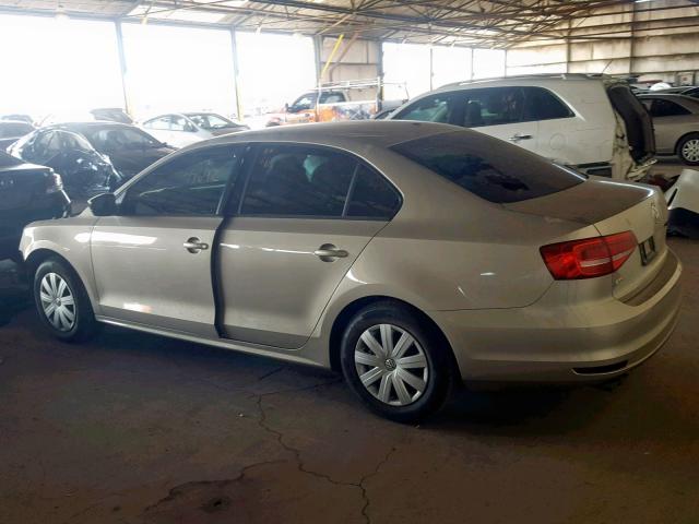 3VW2K7AJ2FM328638 - 2015 VOLKSWAGEN JETTA BASE TAN photo 3