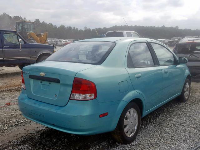 KL1TG52615B295278 - 2005 CHEVROLET AVEO LT GREEN photo 4