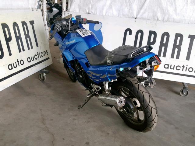 JKAEXMF127DA40198 - 2007 KAWASAKI EX250 F BLUE photo 3