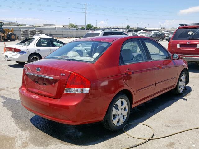 KNAFE221995619030 - 2009 KIA SPECTRA EX BURGUNDY photo 4