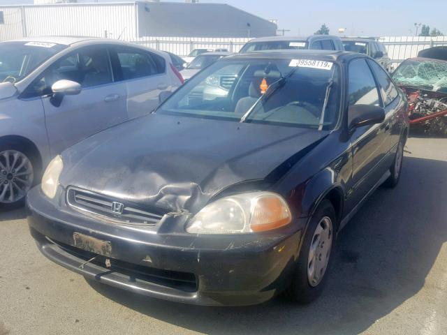 1HGEJ8149TL007777 - 1996 HONDA CIVIC EX BLACK photo 2