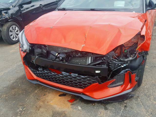 KMHTH6AB6KU004120 - 2019 HYUNDAI VELOSTER T ORANGE photo 9